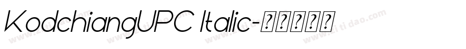 KodchiangUPC Italic字体转换